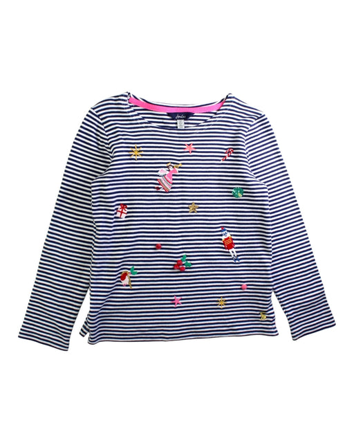 A Navy Long Sleeve Tops from Joules in size 7Y for girl. (Front View)