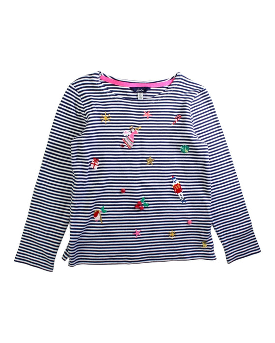 A Navy Long Sleeve Tops from Joules in size 7Y for girl. (Front View)