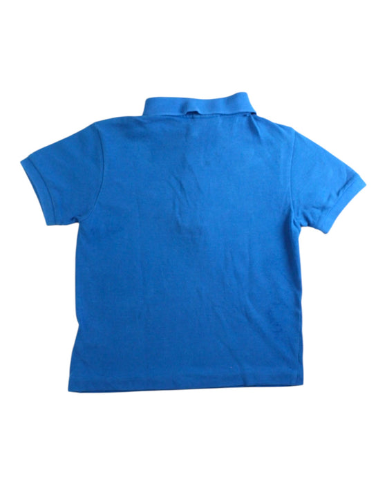 A Blue Short Sleeve Polos from Lacoste in size 4T for boy. (Back View)