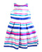 A Multicolour Sleeveless Dresses from Jacadi in size 6T for girl. (Front View)
