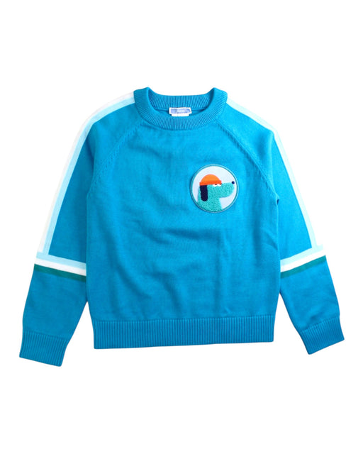 A Teal Crewneck Sweatshirts from Jacadi in size 8Y for boy. (Front View)