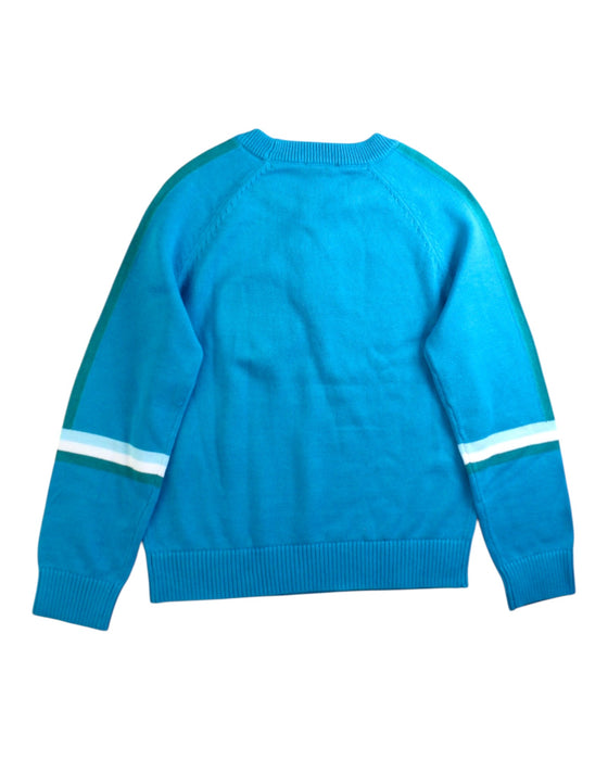 A Teal Crewneck Sweatshirts from Jacadi in size 8Y for boy. (Back View)