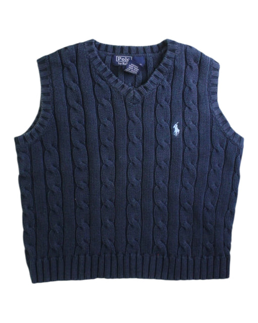 A Navy Sweater Vests from Ralph Lauren in size 4T for boy. (Front View)