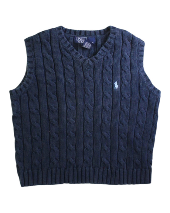 A Navy Sweater Vests from Ralph Lauren in size 4T for boy. (Front View)