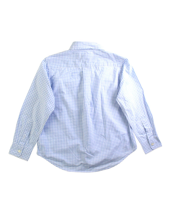 A Blue Long Sleeve Shirts from Ralph Lauren in size 4T for boy. (Back View)