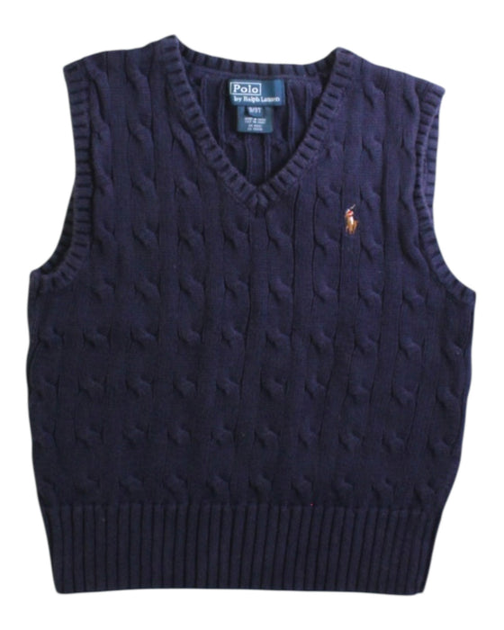 A Navy Sweater Vests from Ralph Lauren in size 3T for boy. (Front View)