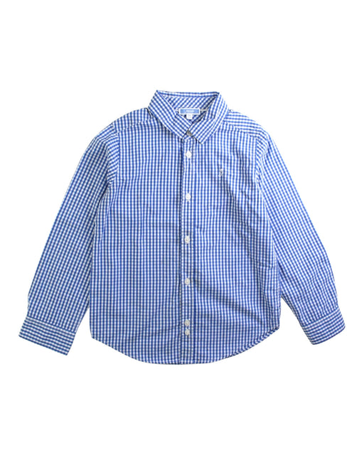A Blue Long Sleeve Shirts from Jacadi in size 6T for boy. (Front View)