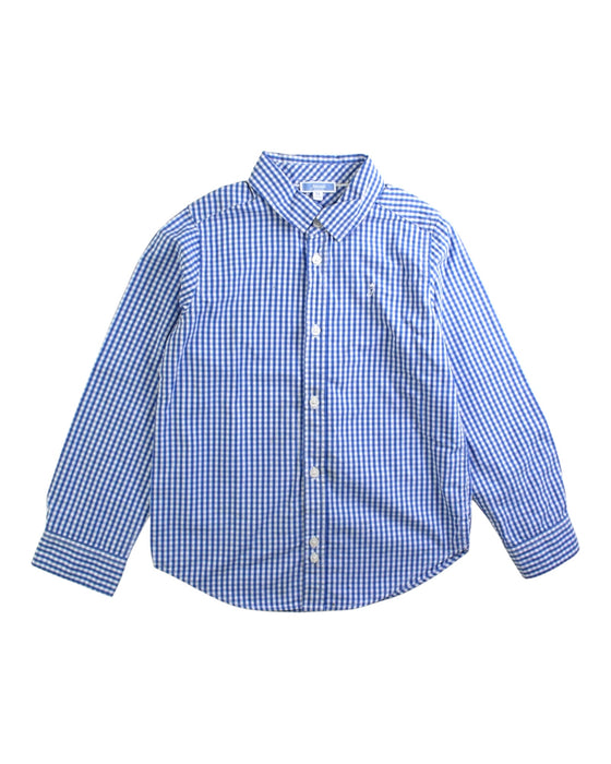 A Blue Long Sleeve Shirts from Jacadi in size 6T for boy. (Front View)