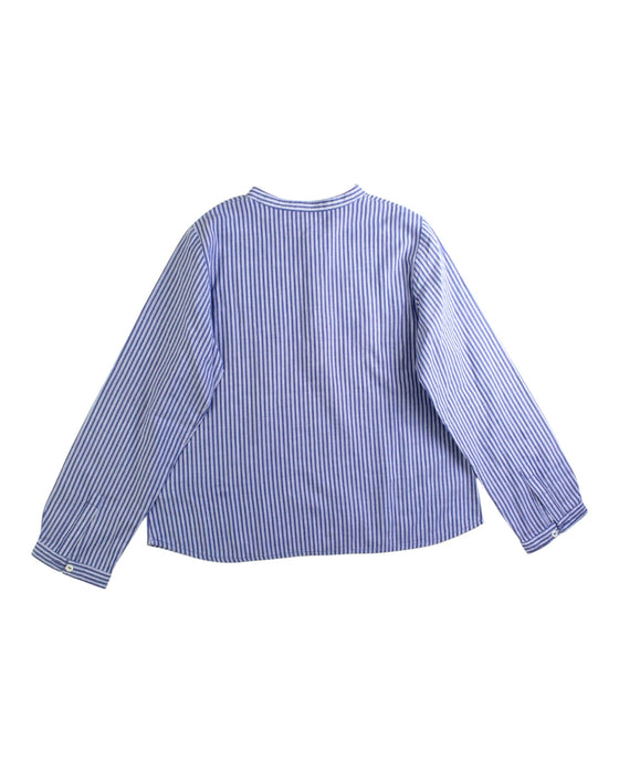 A Blue Long Sleeve Shirts from Bonpoint in size 6T for boy. (Back View)