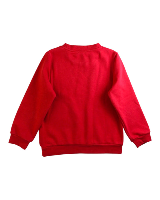 A Red Crewneck Sweatshirts from Jacadi in size 6T for boy. (Back View)