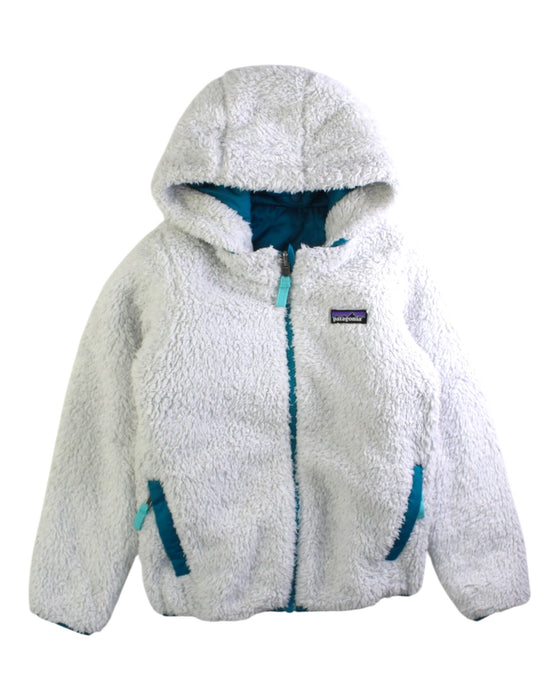A Teal Puffer/Quilted Jackets from Patagonia in size 5T for neutral. (Back View)