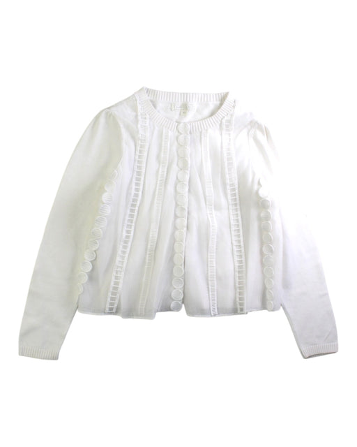 A White Cardigans from Nicholas & Bears in size 6T for girl. (Front View)
