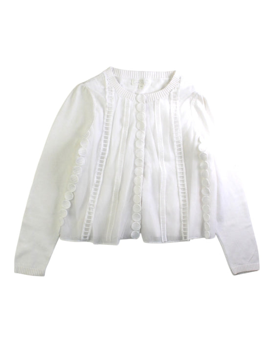 A White Cardigans from Nicholas & Bears in size 6T for girl. (Front View)
