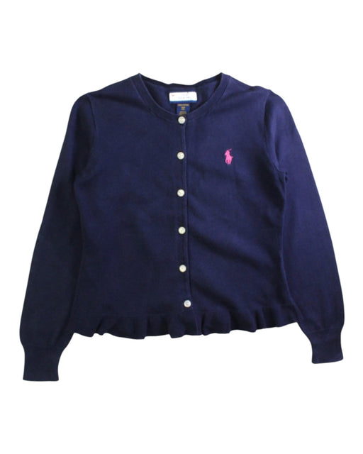 A Navy Cardigans from Polo Ralph Lauren in size 7Y for girl. (Front View)