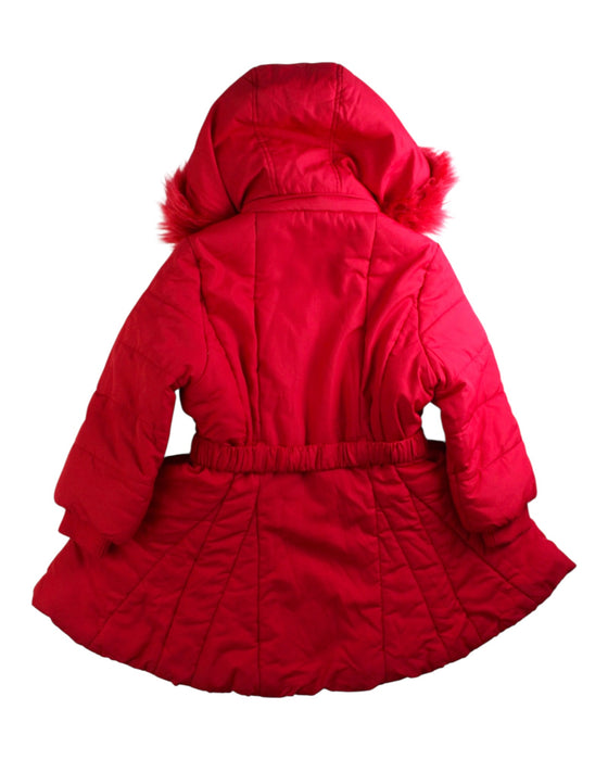 A Red Puffer/Quilted Coats & Outerwear from Monsoon in size 3T for girl. (Back View)