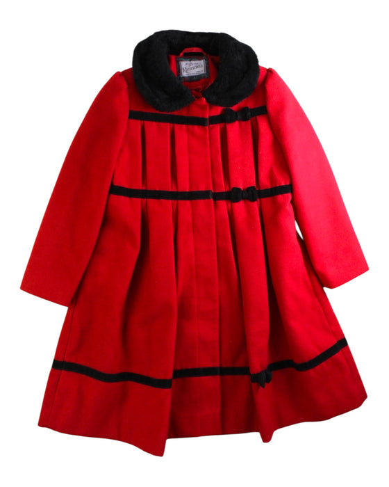 A Red Coats from Rothschild in size 5T for girl. (Front View)