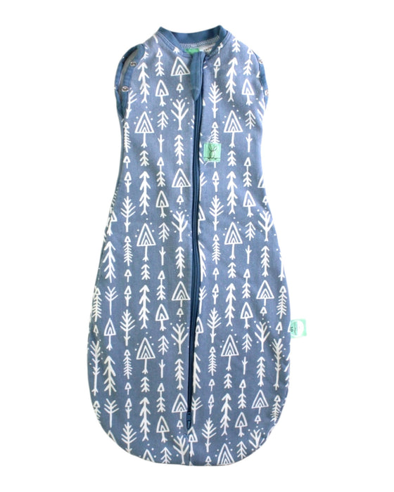 A Blue Sleepsacs from ErgoPouch in size 0-3M for neutral. (Front View)