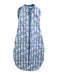 A Blue Sleepsacs from ErgoPouch in size 0-3M for neutral. (Front View)