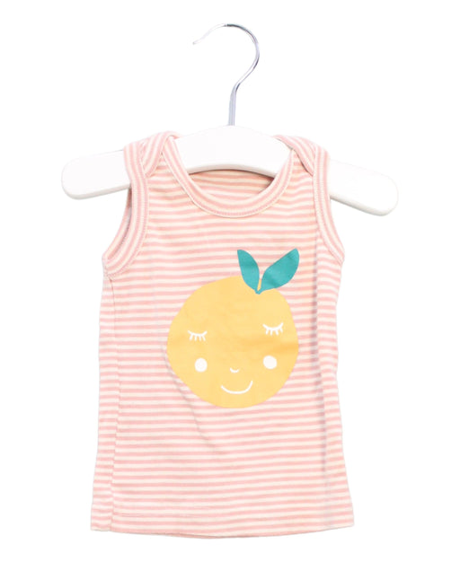 A Pink Sleeveless Tops from Nature Baby in size 3-6M for girl. (Front View)