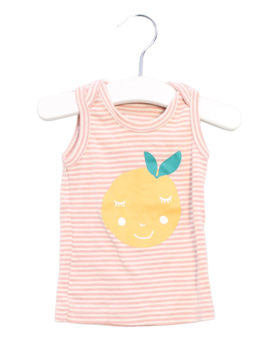 A Pink Sleeveless Tops from Nature Baby in size 3-6M for girl. (Front View)