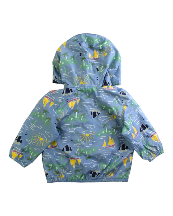 A Blue Rain Jackets from Petit Bateau in size 12-18M for boy. (Back View)