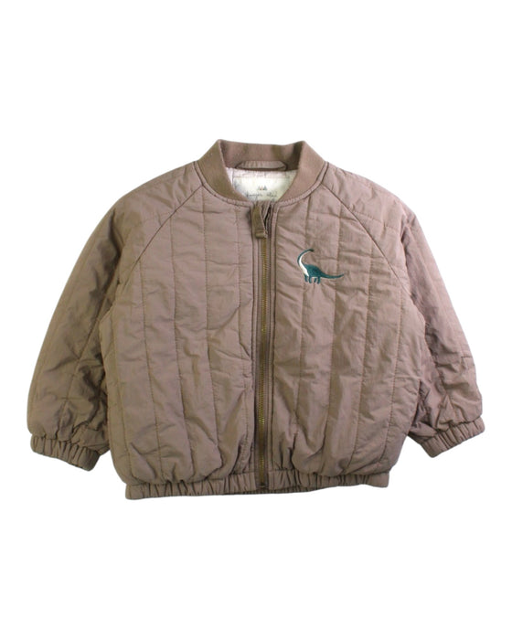 A Taupe Puffer/Quilted Jackets from Konges Sløjd in size 2T for girl. (Front View)