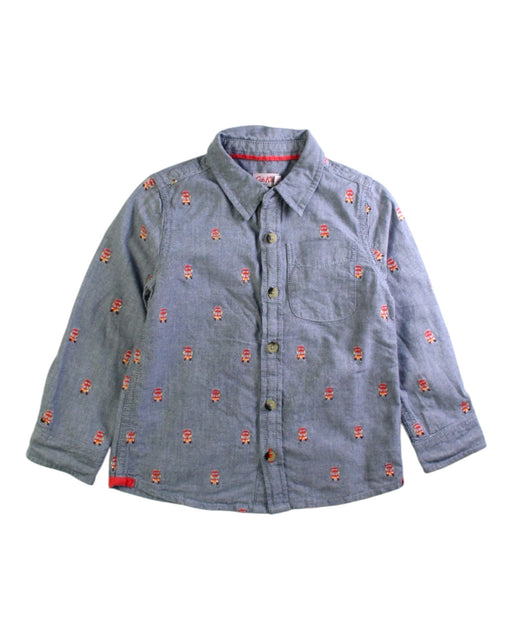 A Blue Long Sleeve Shirts from Cath Kids London in size 2T for boy. (Front View)