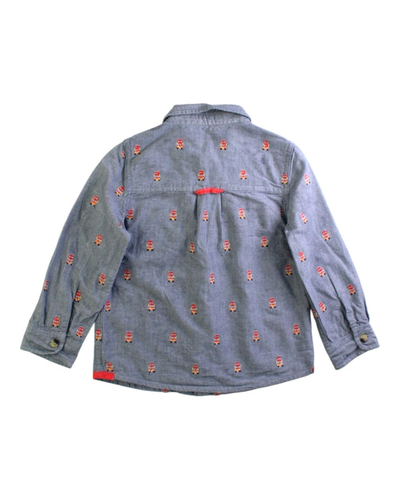 A Blue Long Sleeve Shirts from Cath Kids London in size 2T for boy. (Back View)