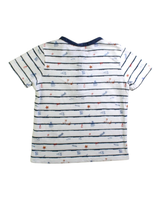 A White Short Sleeve Shirts from Vertbaudet in size 3T for boy. (Back View)