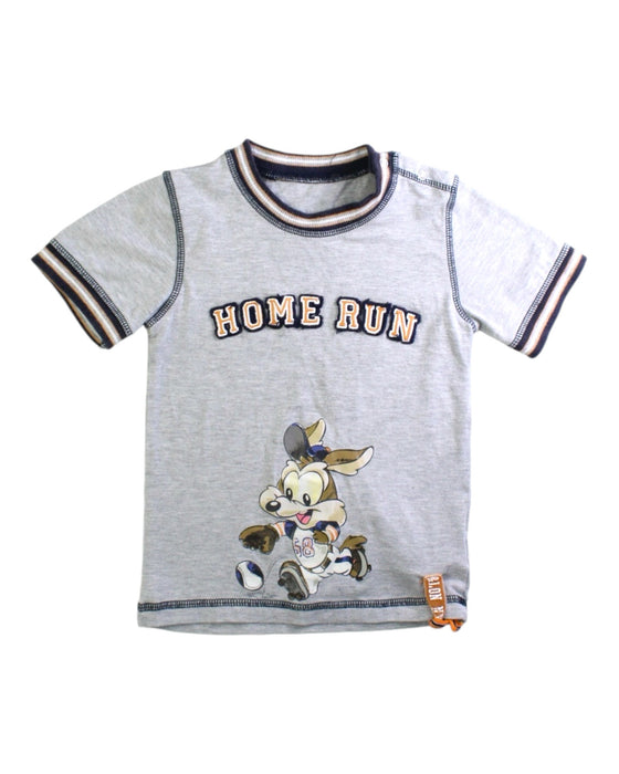A Grey Short Sleeve T Shirts from Monnalisa in size 3T for boy. (Front View)