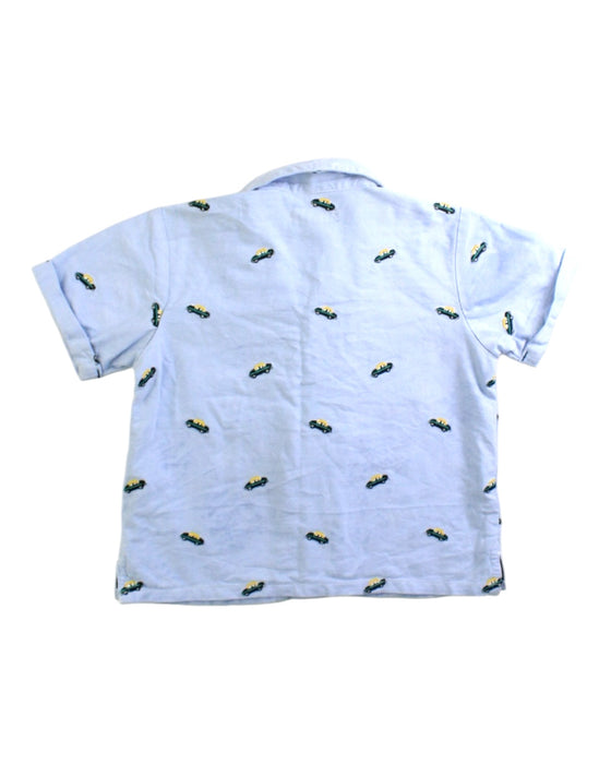 A Blue Short Sleeve Shirts from Velveteen in size 3T for boy. (Back View)