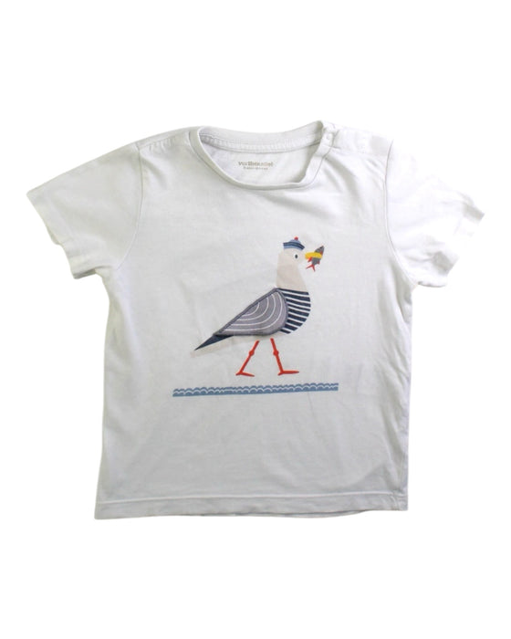 A White Short Sleeve T Shirts from Vertbaudet in size 3T for boy. (Front View)