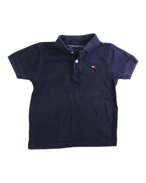 A Navy Short Sleeve Polos from Tommy Hilfiger in size 2T for boy. (Front View)
