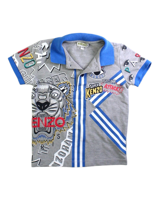A Blue Short Sleeve Polos from Kenzo in size 3T for boy. (Front View)