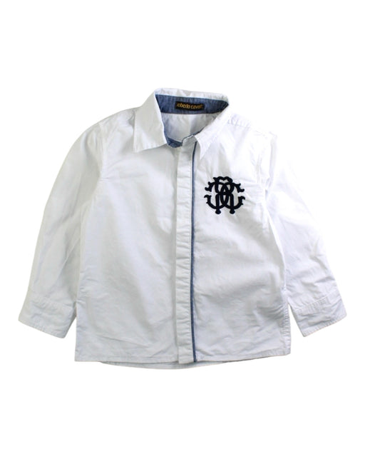 A White Long Sleeve Shirts from Roberto Cavalli in size 2T for boy. (Front View)
