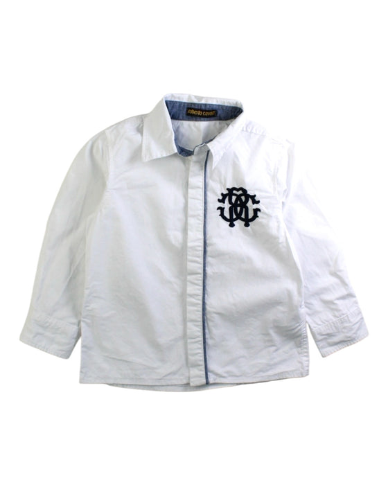 A White Long Sleeve Shirts from Roberto Cavalli in size 2T for boy. (Front View)