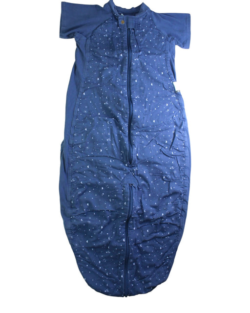 A Blue Sleepsacs from ErgoPouch in size 4T for neutral. (Front View)