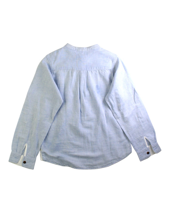 A Blue Long Sleeve Shirts from Jacadi in size 8Y for boy. (Back View)