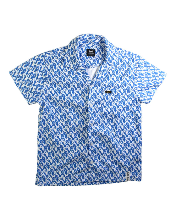 A Blue Short Sleeve Shirts from Lee in size 7Y for boy. (Front View)