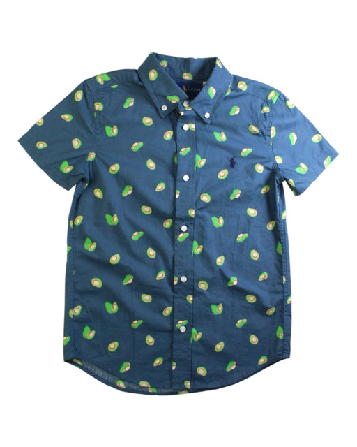 A Blue Short Sleeve Shirts from Ralph Lauren in size 7Y for boy. (Front View)