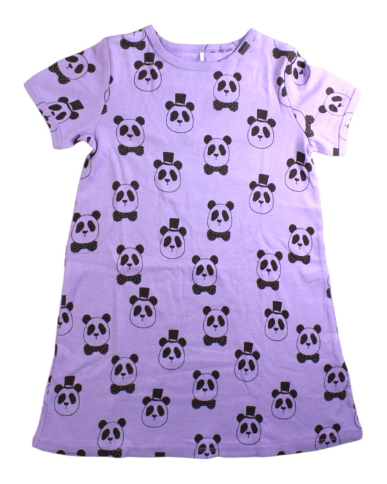 A Purple Short Sleeve Dresses from Mini Rodini in size 4T for girl. (Front View)