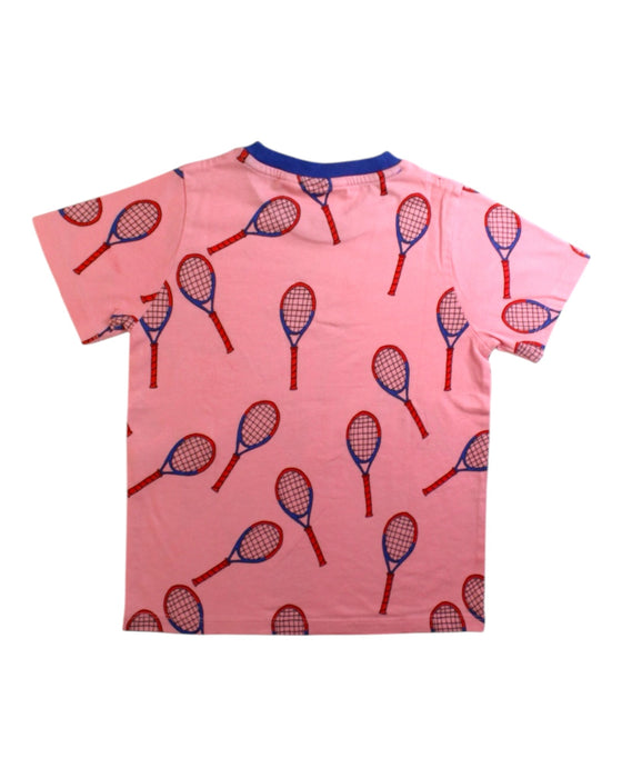 A Pink Short Sleeve T Shirts from Mini Rodini in size 4T for girl. (Back View)