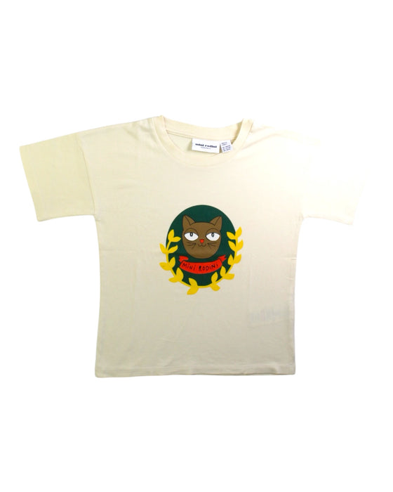 A Beige Short Sleeve T Shirts from Mini Rodini in size 4T for neutral. (Front View)