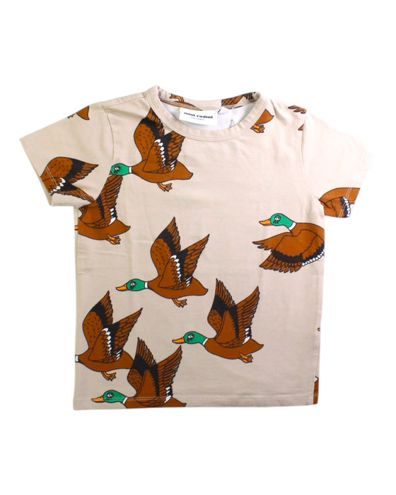 A Beige Short Sleeve T Shirts from Mini Rodini in size 3T for neutral. (Front View)