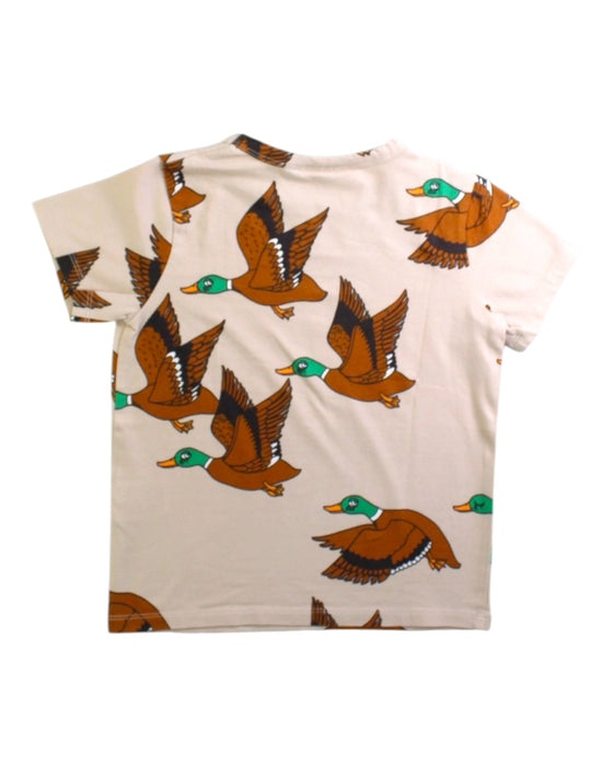 A Beige Short Sleeve T Shirts from Mini Rodini in size 3T for neutral. (Back View)