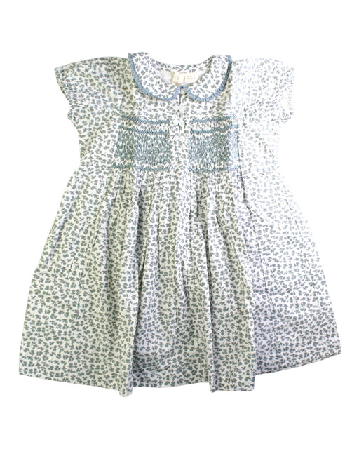 A White Short Sleeve Dresses from Little Cotton Clothes in size 4T for girl. (Front View)