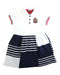 A White Short Sleeve Dresses from Miki House in size 4T for girl. (Front View)