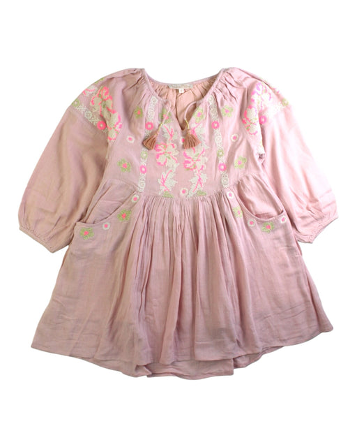 A Pink Long Sleeve Dresses from Louise Misha in size 4T for girl. (Front View)