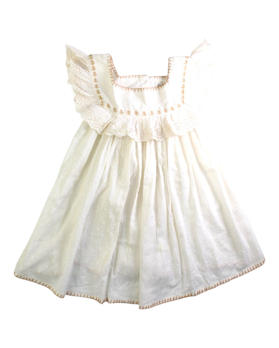 A White Sleeveless Dresses from Apolina in size 3T for girl. (Front View)