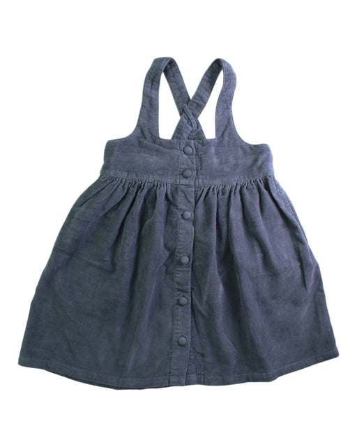 A Blue Sleeveless Dresses from Little Cotton Clothes in size 5T for girl. (Front View)
